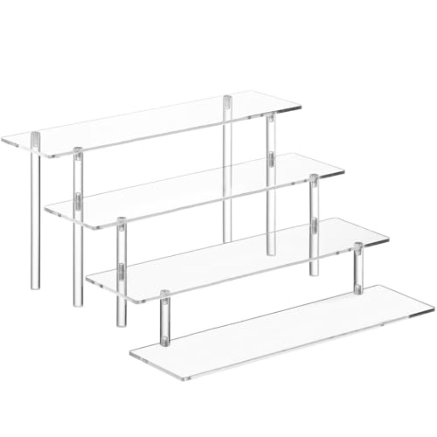 Pop Display Shelf - 4 Katmanlı Akrilik Parfüm Düzenleyici Standı,