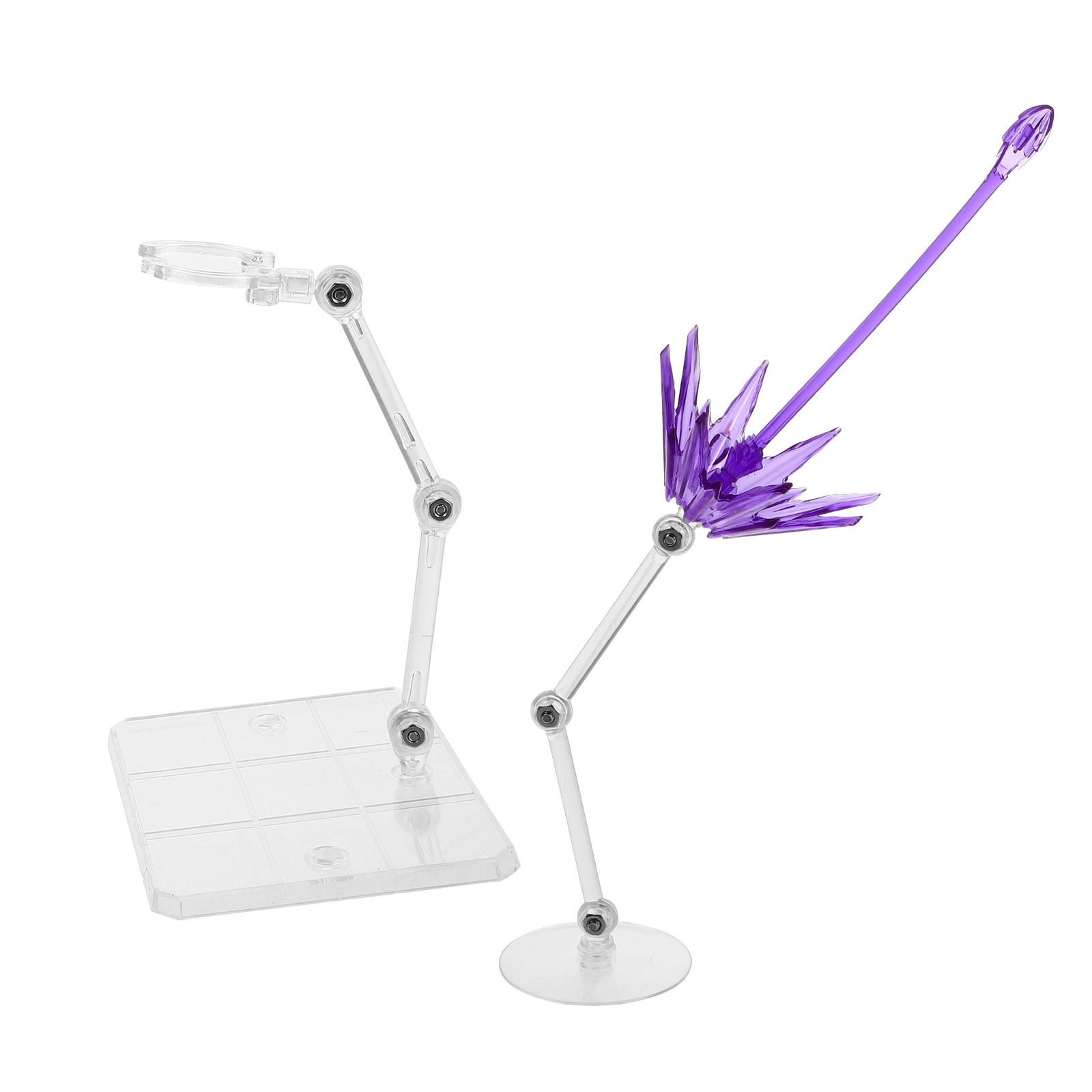 Action Figure Stand - 2 Adet Özel Efektli Şeffaf Aksiyon